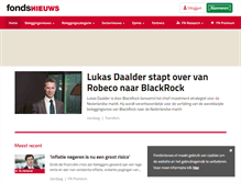 Tablet Screenshot of fondsnieuws.nl